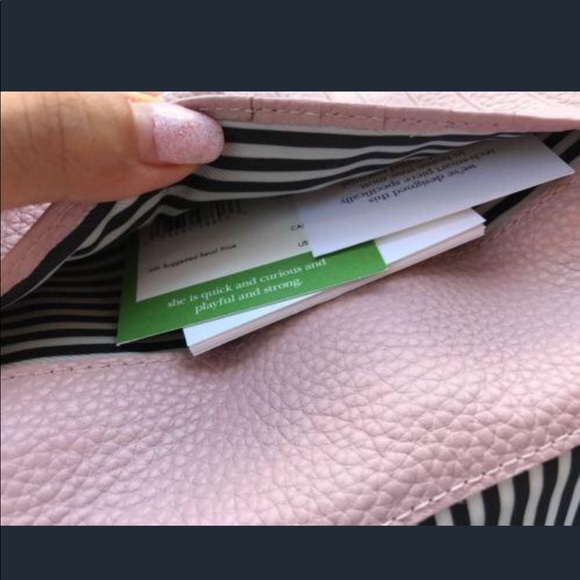 NWT Kate SpadeLeather Wristlet Wallet Bi Fold Pink - Picture 5 of 8